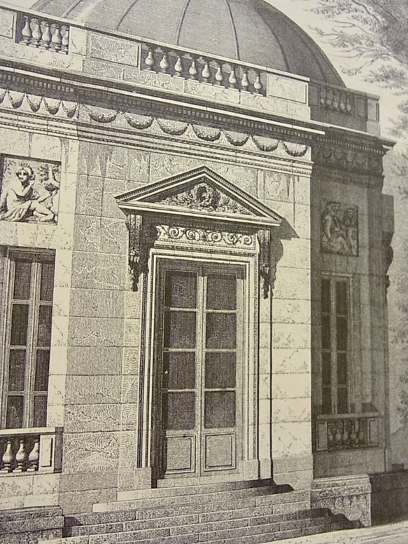 マリーアントワネットのプチ トリアノン宮殿の敷地に建つベルヴェデール（写真アリ) 。A3サイズ    F-33 4枚目の画像