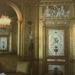 フォンテーヌブロー宮殿のマリー アントワネットの化粧部屋の壁とマントルピースのデザイン。A3 サイズ    F- 42 8枚目の画像