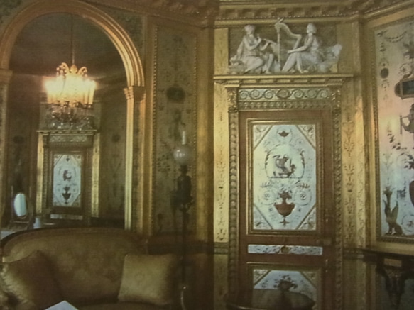 フォンテーヌブロー宮殿のマリー アントワネットの化粧部屋の壁とマントルピースのデザイン。A3 サイズ    F- 42 8枚目の画像