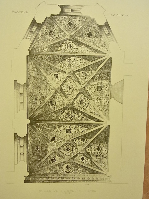 フランス  ティリエールの教会の天井の図   PART-1   A3サイズ    F-47 2枚目の画像