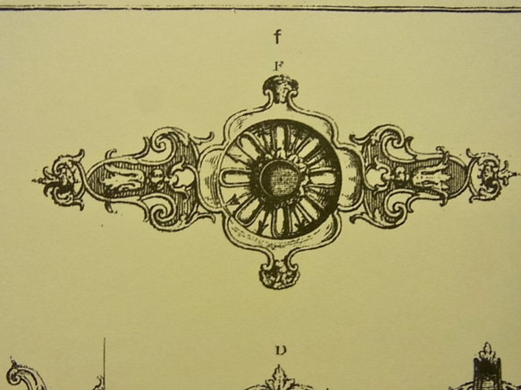 フランス  ドアの金具のプレゼンの絵です。 A3サイズ    F-51 4枚目の画像