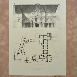 フランス国王 フランソワ1世のブロワ城の図面  A3サイズ    F-53 1枚目の画像