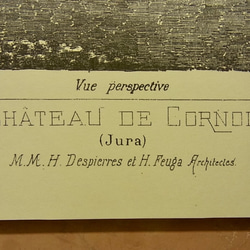 フランス  コルノ城の建築パースです。A3サイズ F-58 6枚目の画像