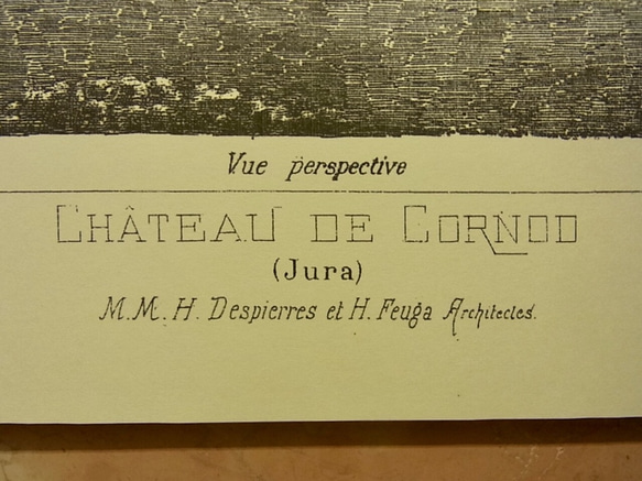 フランス  コルノ城の建築パースです。A3サイズ F-58 6枚目の画像