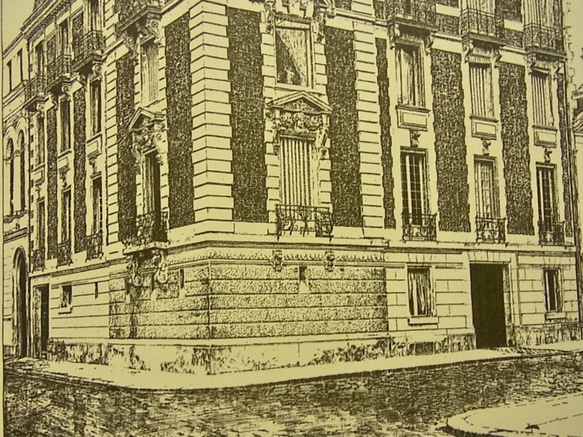 パリの邸宅の、建築パースです。A3サイズ F-65 5枚目の画像