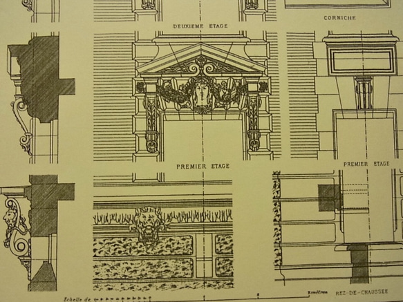 パリの邸宅の、建築パースです。A3サイズ F-65 7枚目の画像