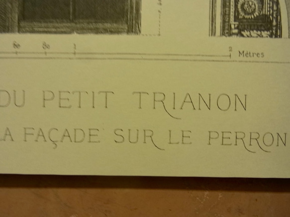 マリーアントワネットのプチ トリアノン宮殿の外壁のディテールプランです。A3サイズ    F-71 7枚目の画像