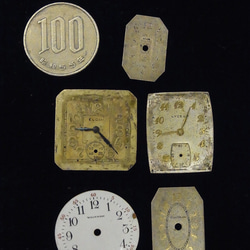 古い時計の文字盤のみ5枚セットです。JW-225 5枚目の画像