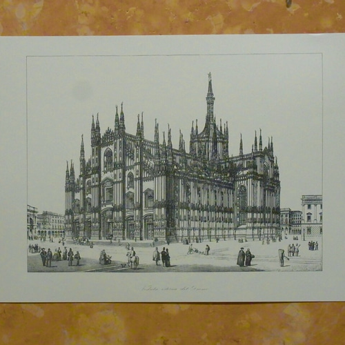 イタリア ミラノの大聖堂(ドーモ)の完成予想図。(写真アリ) A3サイズ F