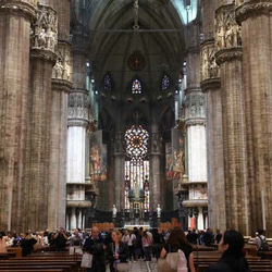 イタリア ミラノの大聖堂(ドーモ)の内部の完成予想図。(写真アリ) A3サイズ    F -105 7枚目の画像