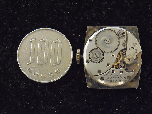 本物志向。1952年に製造されたエルジン社の腕時計のジャンク品です。 JW -188 4枚目の画像