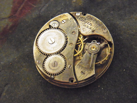 本物志向。1919年に製造されたエルジン社の腕時計のジャンク品です。 JW -191 4枚目の画像
