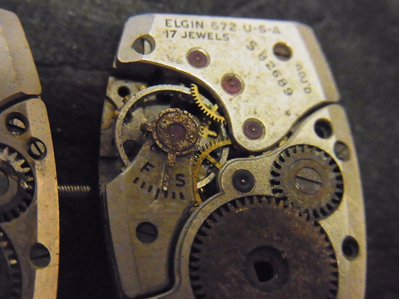 本物志向。古いエルジン社の腕時計のジャンク品２点セットです。 JW -193 5枚目の画像