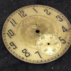 本物志向。古いエルジン社の懐中時計の文字盤のみです。JW -207 1枚目の画像