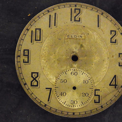 本物志向。古いエルジン社の懐中時計の文字盤のみです。JW -207 6枚目の画像