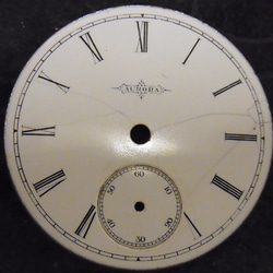 本物志向。古いエルジン社の懐中時計の文字盤のみ2枚セットです。JW -236 4枚目の画像