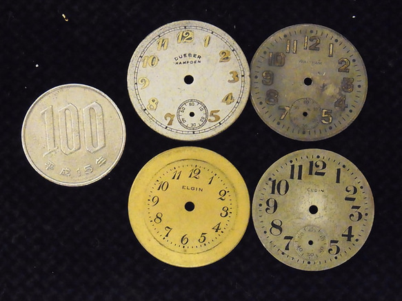 本物志向。古い腕時計の文字盤のみ4枚セットです。JW -246 5枚目の画像