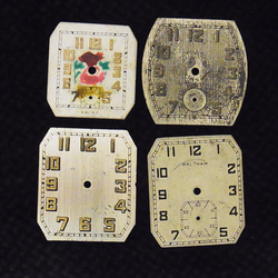 本物志向。古い腕時計の文字盤のみ4枚セットです。JW -249 1枚目の画像