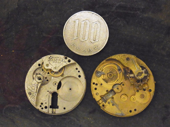 古い懐中時計のジャンク品2点セットです。 JW -258 2枚目の画像