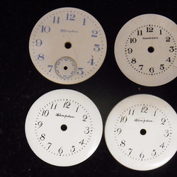本物志向。古い懐中時計の文字盤のみ4枚セットです。jw-328 1枚目の画像