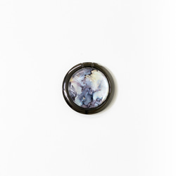 天然貝殼★大理石模式（智能手機環/沙坑環）|珍珠母藝術|360度旋轉 第1張的照片