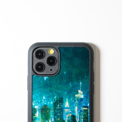 天然貝 シェル ★都会の夜景（ハイクオリティケース） 螺鈿アート ｜iPhone/Galaxy対応 2枚目の画像