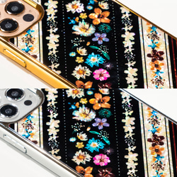 天然貝 螺鈿アート 【iPhone12/13/14/15対応】★ フェリーチェ（iPhoneプレミアム スマホケース） 5枚目の画像