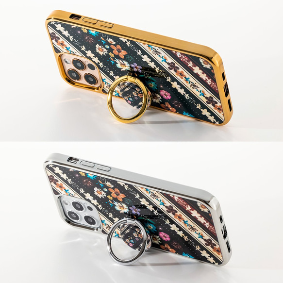 天然貝 螺鈿アート 【iPhone12/13/14/15対応】★ フェリーチェ（iPhoneプレミアム スマホケース） 7枚目の画像