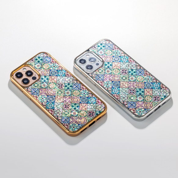 天然貝 螺鈿アート 【iPhone12/13/14/15対応】クッキーフェスティバル（ iPhone プレミアムケース） 3枚目の画像