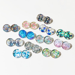 Odonu-san（耳環和耳環） 珍珠母貝藝術配件 | 天然貝殼 | 相容樹脂耳環 | 禮品和贈品 第1張的照片