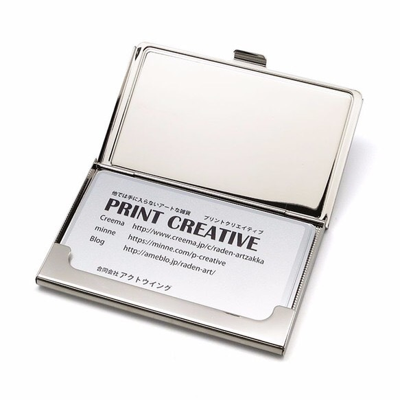 天然貝 名刺カードケース（一羽鶴）シェル・螺鈿アート｜ギフト・プレゼントにおすすめ 5枚目の画像