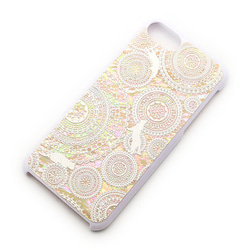 [6/30 停產] Natural shell iPhone case 兼容所有型號（白色蕾絲和貓 / 白色封面） [Raden 第1張的照片