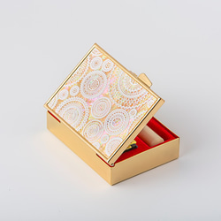 天然貝殼★印章盒（白色蕾絲）珍珠母貝藝術|推薦用於禮物和禮物 第3張的照片