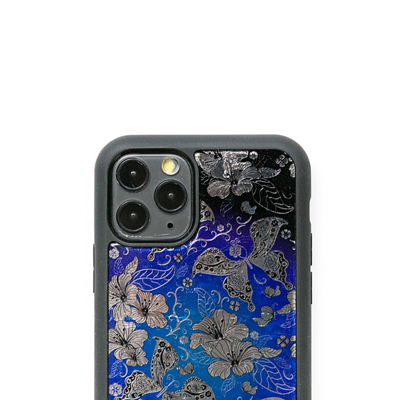 銀箔高品質智慧型手機保護殼（蝴蝶之舞）銀箔藝術 | 相容 iPhone/Galaxy | Galaxy S24 新增！ 第2張的照片