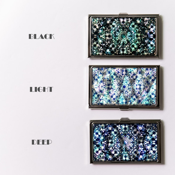 天然貝 名刺カードシェルケース（フラワーファンタジー・ライト）螺鈿アート｜ギフト・プレゼントにおすすめ 5枚目の画像