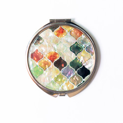 天然貝殼小巧鏡子（摩洛哥天然）貝殼/Raden Art | 推薦作為禮物/禮物 第4張的照片