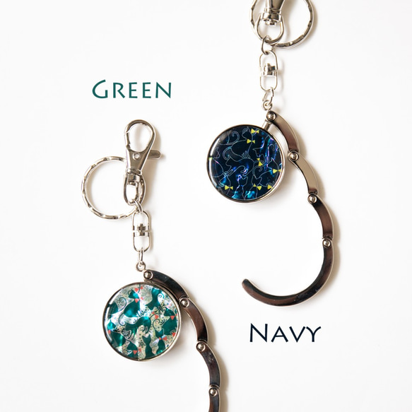 [限量再次上架] 天然貝殼貝殼包衣架（可愛貓/海軍藍）珍珠母藝術 | 推薦作為禮物 第5張的照片
