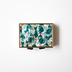 [限量再次上架] 天然貝殼 ★ 印章盒（可愛貓綠） 珍珠母貝藝術 | 推薦作為禮物 第3張的照片