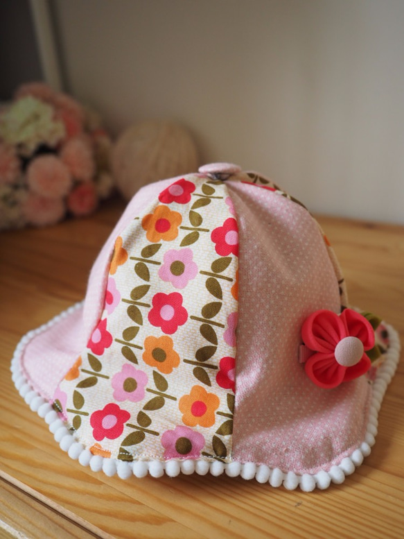 手工製作雙面防風防曬棉質帽子 適合成人小孩嬰兒 第4張的照片
