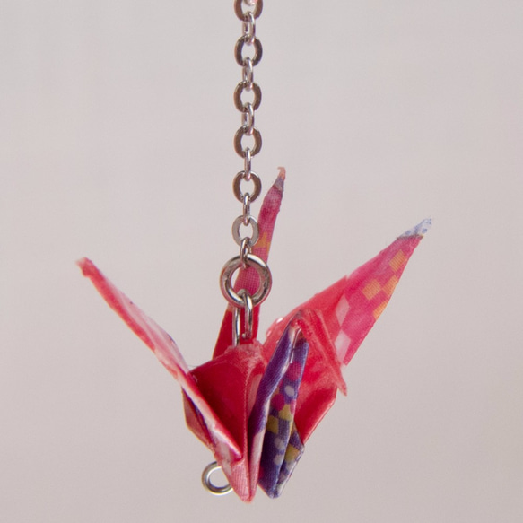 和柄 折り鶴ピアス・扇 1枚目の画像