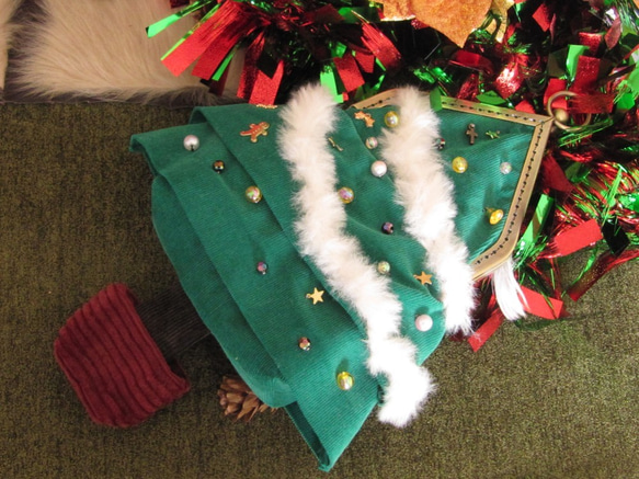 【送料無料】クリスマスツリー☆がま口 6枚目の画像