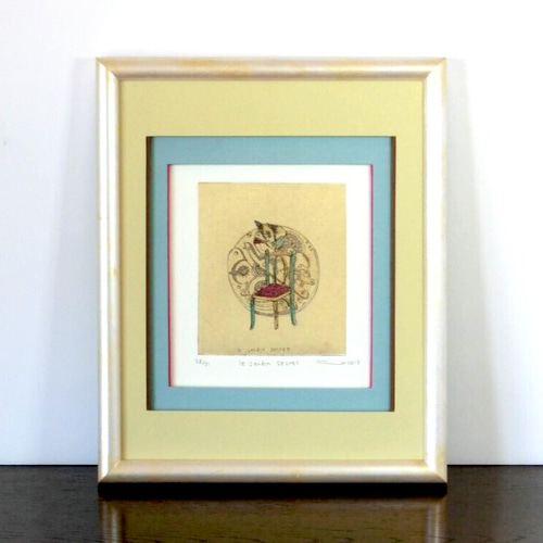 小さなアート 銅版画 フランス額装仕上げ アートフレーム