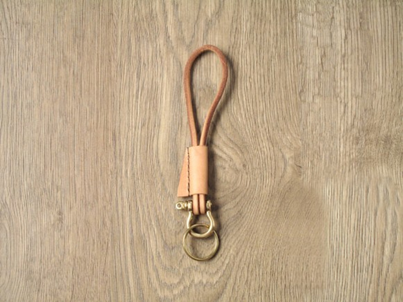 （淺啡）leather leather key holder（淺啡） 第1張的照片