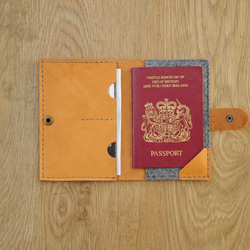 2合1二合一系列手工皮革護照夾 第4張的照片