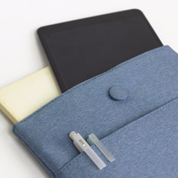 RYMAN簡約藍色13"MacBook with Touch Bar直身筆記型電腦輕薄保護套 手拿包 第4張的照片