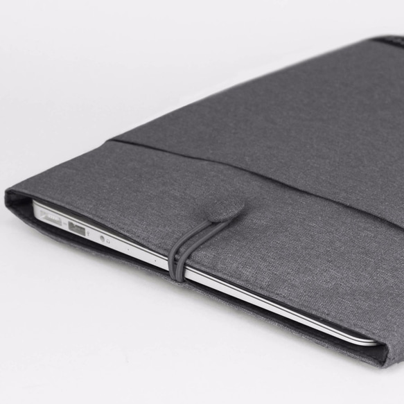 RYMAN簡約灰色12″ MacBook直身筆記型電腦輕薄保護套 手拿包 第2張的照片