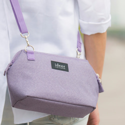 CARO簡約薰衣草紫色側背包中包兩用微單相機包 第2張的照片