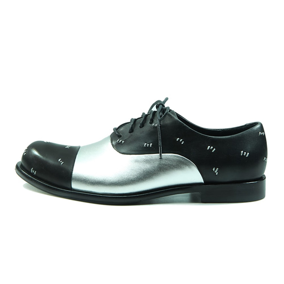 Jabberwocky M1127AA Stitching Black Leather Oxford Shoes 第3張的照片