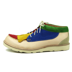 Rainbow M1196 Ivory Multicolor Moccasin Tassel Boots 第3張的照片