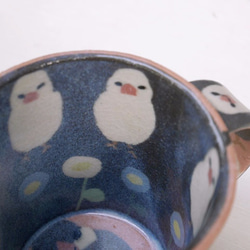 B品★二重/練込マグ/文鳥(ピンク)B5 7枚目の画像